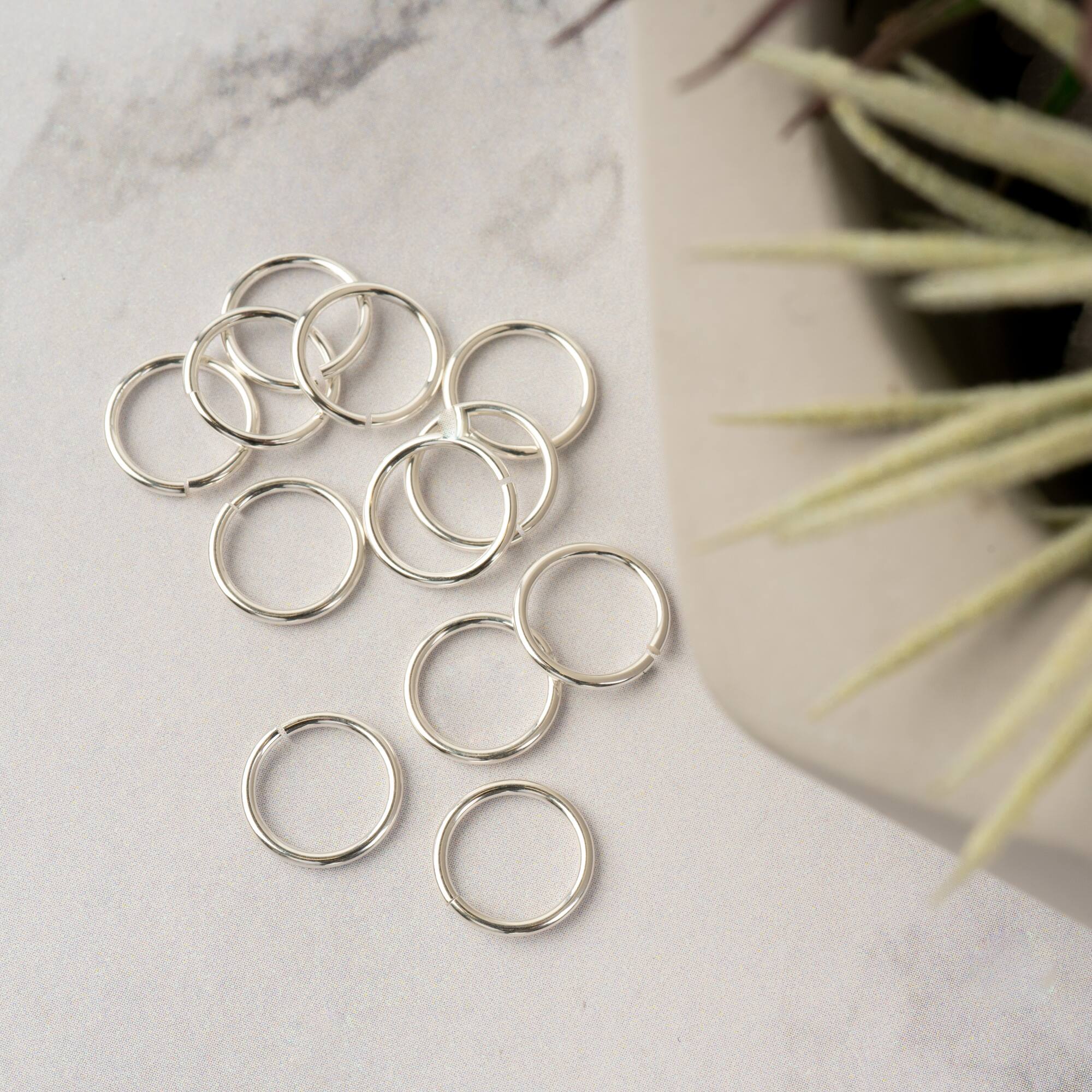 10mm Sterling Silver Jump Rings, 12ct. by Bead Landing™